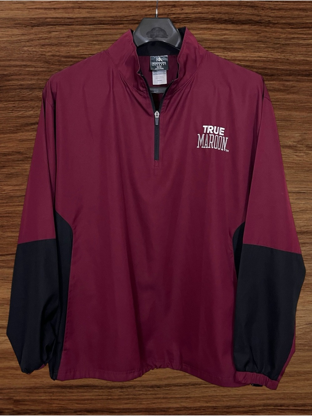 Knights Apparel Maroon 1/4 Zip Windbreaker. Mississippi State - True Maroon. XL